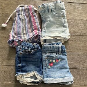 Cat & Jack Kids Denim and Striped Shorts Set